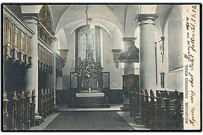 Helsingør, interiør fra Kronborg kirke. P. Alstrup no. 859.