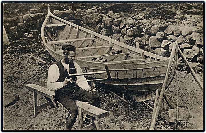 Færøerne, Bådebygger. A. Brend u/no. Frankeret med 10 øre Chr. X annulleret brotype IIIb Thorshavn d. 24.12.1920.