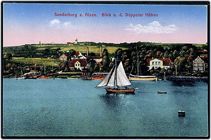 Sønderborg. Med udsigt til Dybbøl Banke. Glückstadt & Münden no. 7175.