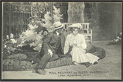 Poul Reumert og Ellen Aggerholm i Den mystiske arv. P. Heckscher no. 2167.