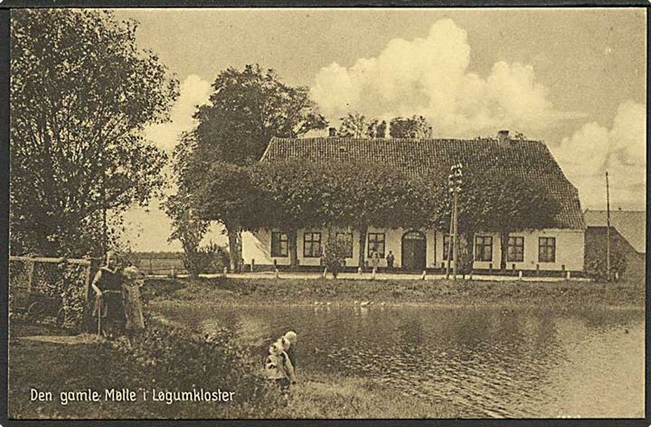 Den gamle mølle i Løgumkloster. Stenders no. 54882.