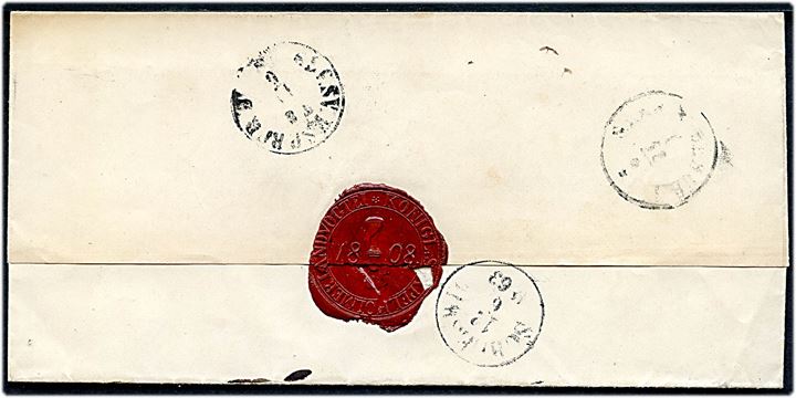 1863. Postanvisning påskrevet Franco med antiqua Friedrichstadt d. 11.6.1863 til Schleswig. 