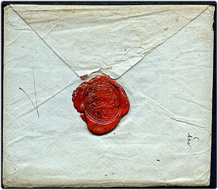 1797. Francobrev med fuldt indhold og håndskrevet bynavn Odder d. 6.11.1797 til Ribe. 