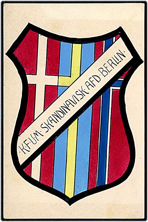 K.F.U.M. Skandinavisk Afd. i Berlin. Håndtegnet kort u/no.