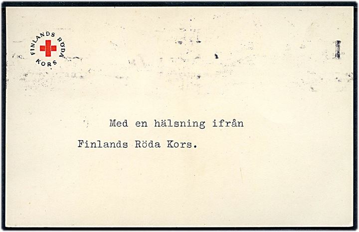 Komplet sæt Røde Kors 1940 udg. på brevkort fra Finlands Röda Kors i Helsingfors d. 12.3.1940 til København, Danmark. Finsk censur.
