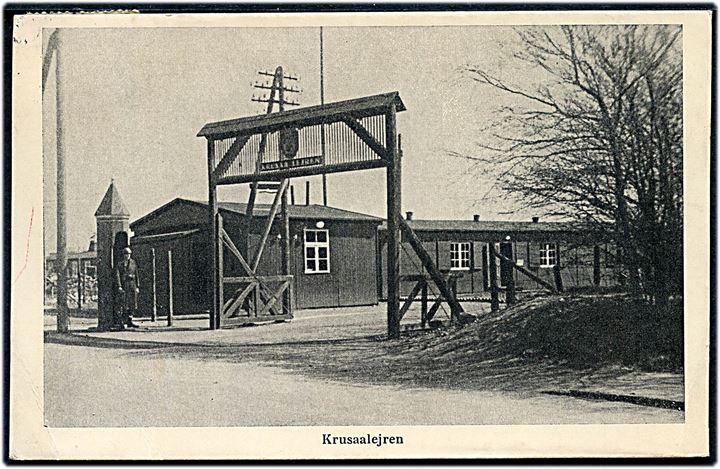 Krusålejren, indgang til Grænsekommandoets lejr. CBC no. 1487.