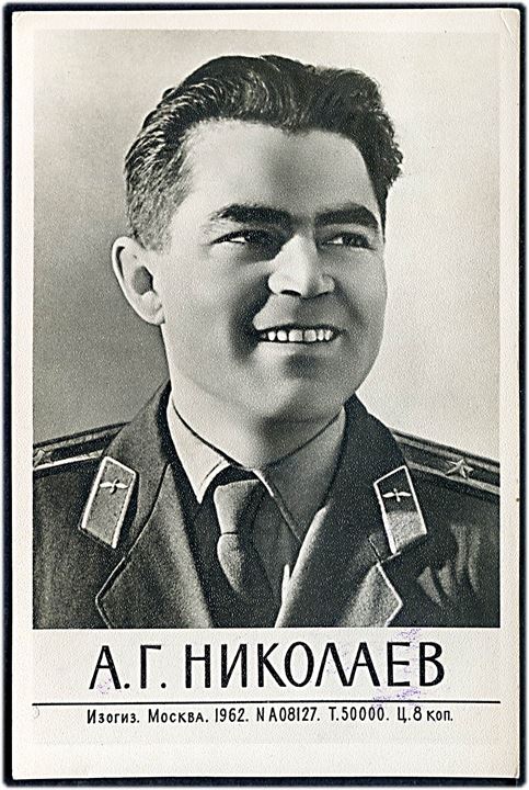 Andriyan Grigoryevich Nikolayev, russisk kosmonaut fra Vostok 3 flyvningen. 