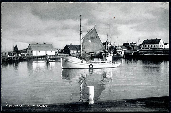 Læsø. Vesterø Havn. Stenders no. 95255.