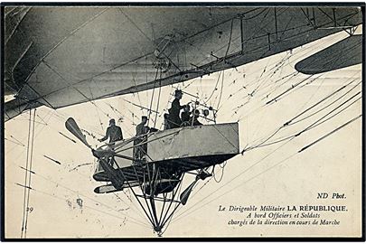 Franske luftskib La Republique. Anvendt i Paris 1908.