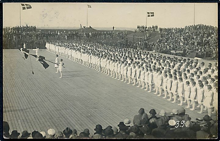Dybbøl, Nordisk Gymnastikstævne på Kongeskansen 1928. Fotokort no. 39.