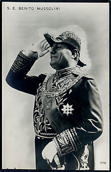 Benito Mussolini, italiensk diktator (1922-43) og leder af det fascistiske parti.