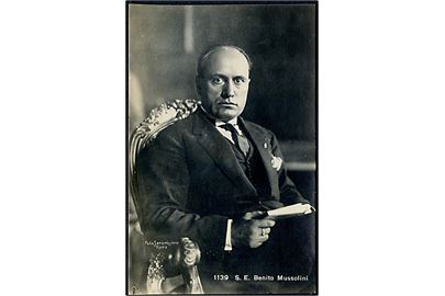 Benito Mussolini, italiensk diktator (1922-43) og leder af det fascistiske parti.