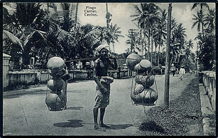 Ceylon, Lokal bærer. Plâté no. 166.
