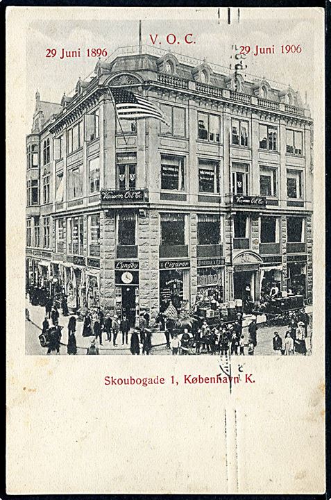 Købh. Skoubogade 1. 1896/1906 V.O.C. U/no.