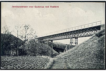 Vestbirk. Jernbanebroen over Gudenaaen. J.J.N. no. 1410.