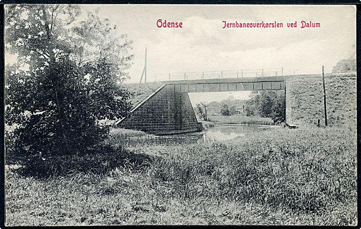 Odense. Jernbaneoverkørslen ved Dalum.  W.K.F. no. 372.
