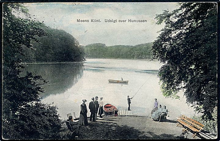 Møens Klint. Udsigt over Huno søen. C.M. Nielssen no. 3931.