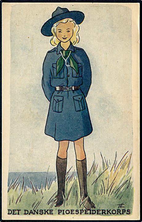 Thora lund: Uniformskort fra Det Danske Pigespejderkorps. U/no.