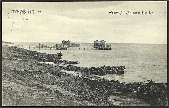 Parti fra Morsø Strandbade. Stenders no. 2246.