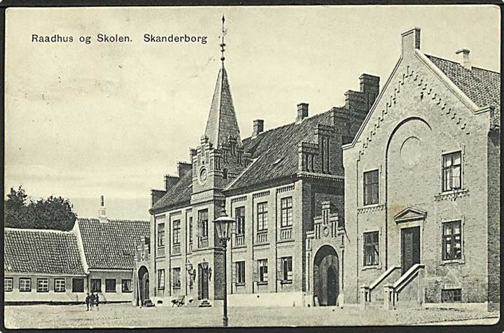 Raadhuset og skolen i Skanderborg. Flensborg u/no.