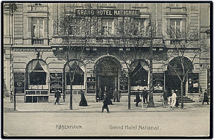 Vesterbrogade 2 med “Grand Hotel National”. Stenders no. 14104. Kvalitet 7