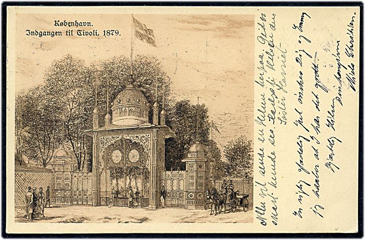 Tivoli, Indgang i 1879. Stenders no. 34416. Kvalitet 8