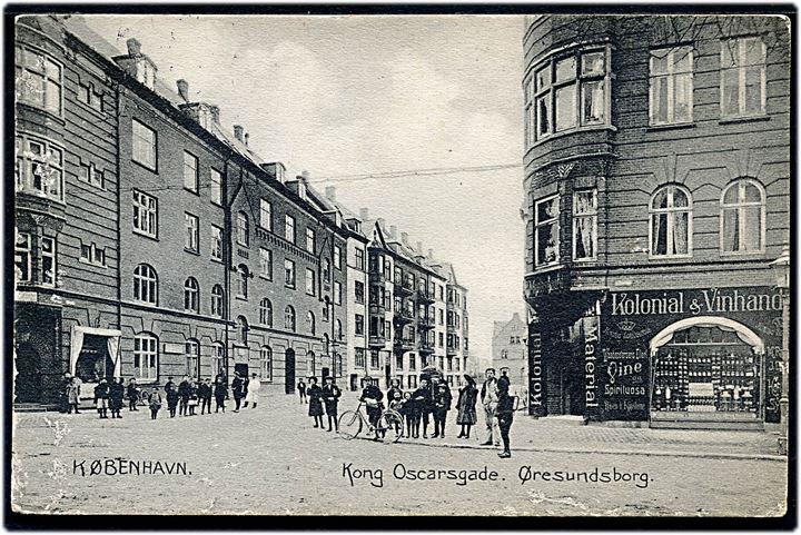 Kong Oscars Gade med “Øresundsborg”. No. 18102. Kvalitet 7