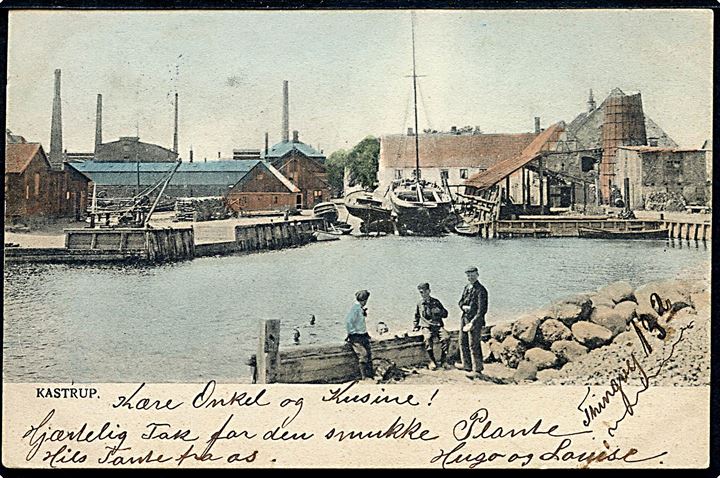 Kastrup, havn med værft og værk. P. Alstrup no. 181. Kvalitet 7