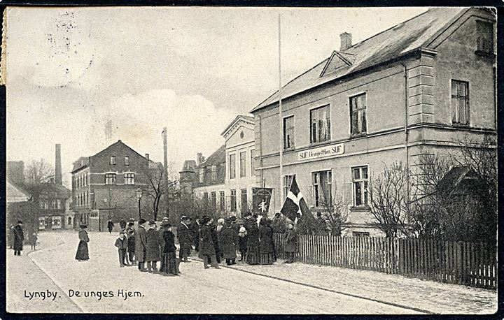 Lyngby, Rustenborgvej 3, “De unges Hjem” S.U.F. (= Socialdemokratisk Ungdomsforbund). Petersen 28259. Kvalitet 8