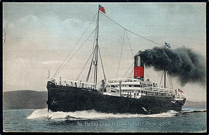 “Hellig Olav”, S/S, Skandinavien Amerika Linie rute København - New York. U/no. Kvalitet 8