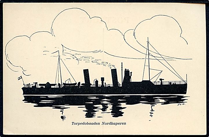 Dansk Marine. Torpedobaaden “Nordkaperen”. Danske Marine-Silhuetter. Serie I. Kvalitet 8