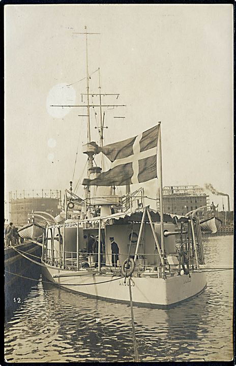 Dansk Marine. Kystforsvarsskibet “Skjold”. Fotokort no. 12. Kvalitet 7