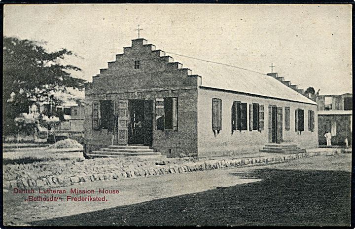 D.V.I., St. Croix, Frederiksted, Danish Lutheran Mission House “Bethesda”. Hertz no. 205307. Kvalitet 8