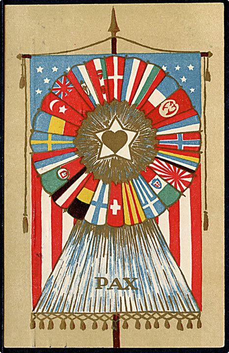 Verdenskrig 1. “Pax”, Nationernes Liga. A. Vincent u/no. Kvalitet 8