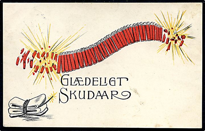 Alfred Schmidt: Glædeligt Skudaar 1908. Stenders u/no. Kvalitet 7