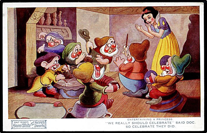 Walt Disney: Snow White, Valentines No. 4166. Kvalitet 8