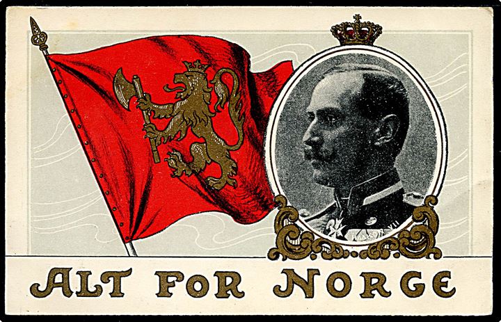 Kong Haakon 7 “Alt for Norge”. Stenders u/no. Kvalitet 7