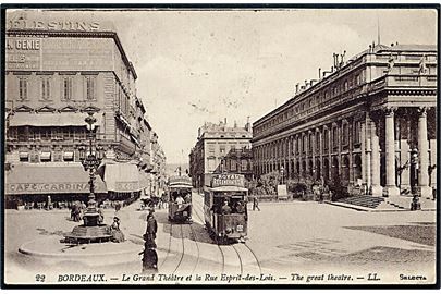 Frankrig, Bordeaux med sporvogn. Levy Fils & Co. no. 22.