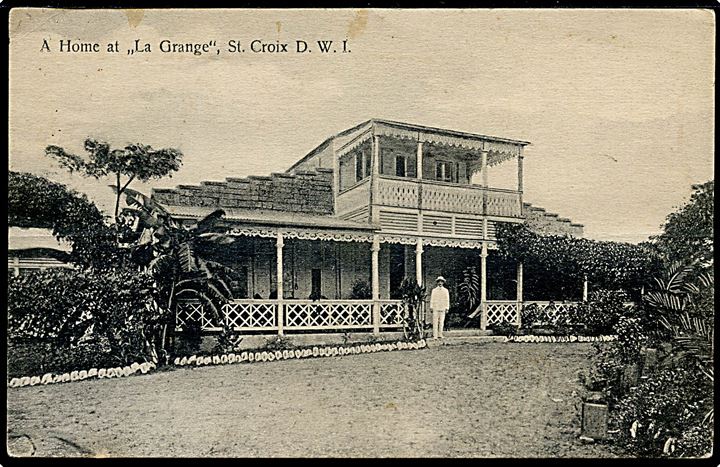 D.V.I. St. Croix. A Home at La Grange. R.D. Benjamin u/no. Svag fold.