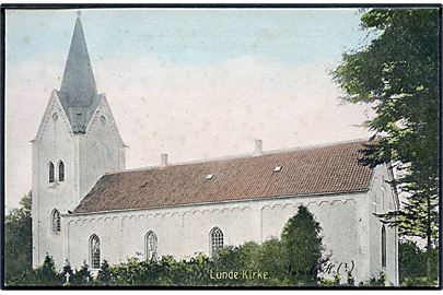 Lunde kirke. Stenders no. 9054.