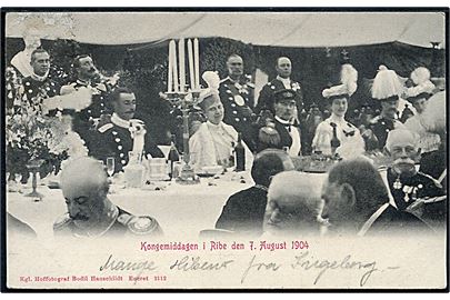 Ribe,, Kongemiddagen i Ribe d. 7.8.1904. B. Hauschildt no. 2112.