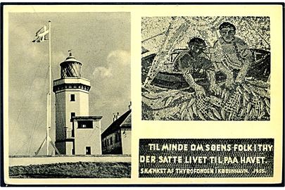 Hanstholm Fyr og minde mosaik. Stenders no. 95537.