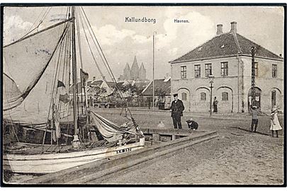 Kalundborg, havneparti med fiskefartøj KR397. KN u/no.