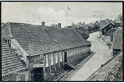 Allinge, Storegade med Hotel Allinge. F. Sørensen no. 139.
