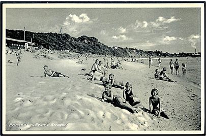 Rønne strand med børn. Stenders no. 570.