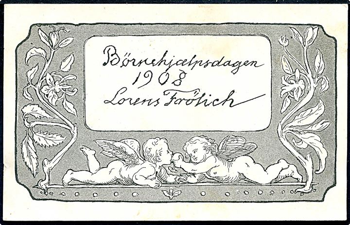 Lorens Frölich: Børnehjælpsdagen 1908. Chr. J. Cato u/no.