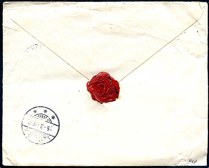 10 aur (defekt) single på landsporto brev fra Reykjavik d. 5.3.1901 til Langarnesi. Svagt ank.stempel fra Sveinsstadir. AFA 8000,- hvis ikke defekt.