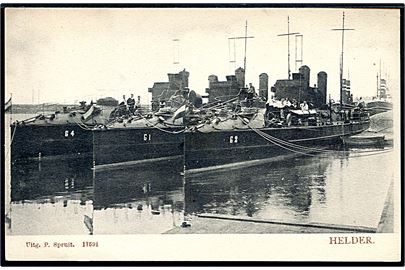 Hollandske torpedobåde G1, G2 & G4 i Den Herder. No. 17591.