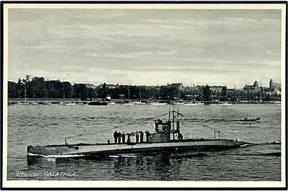 Undervandsbåden Galathea (B12). V. Thaning & Appel no. C.771. Marinepostkort serie U no. 178.
