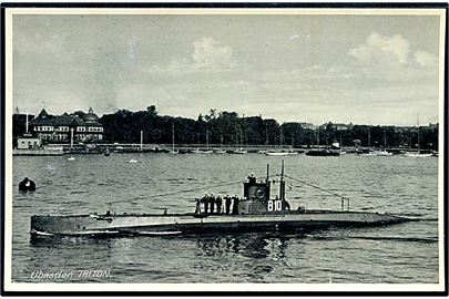 Undervandsbåden Triton (B10). V. Thaning & Appel no. C.771. Marinepostkort serie U no. 177.